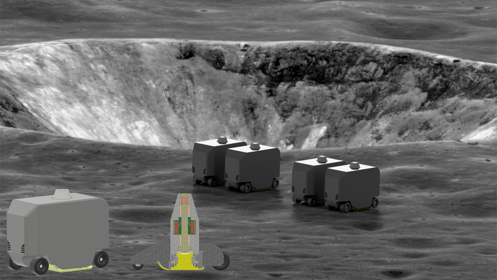 Energy-efficient regolith compactor for surface construction