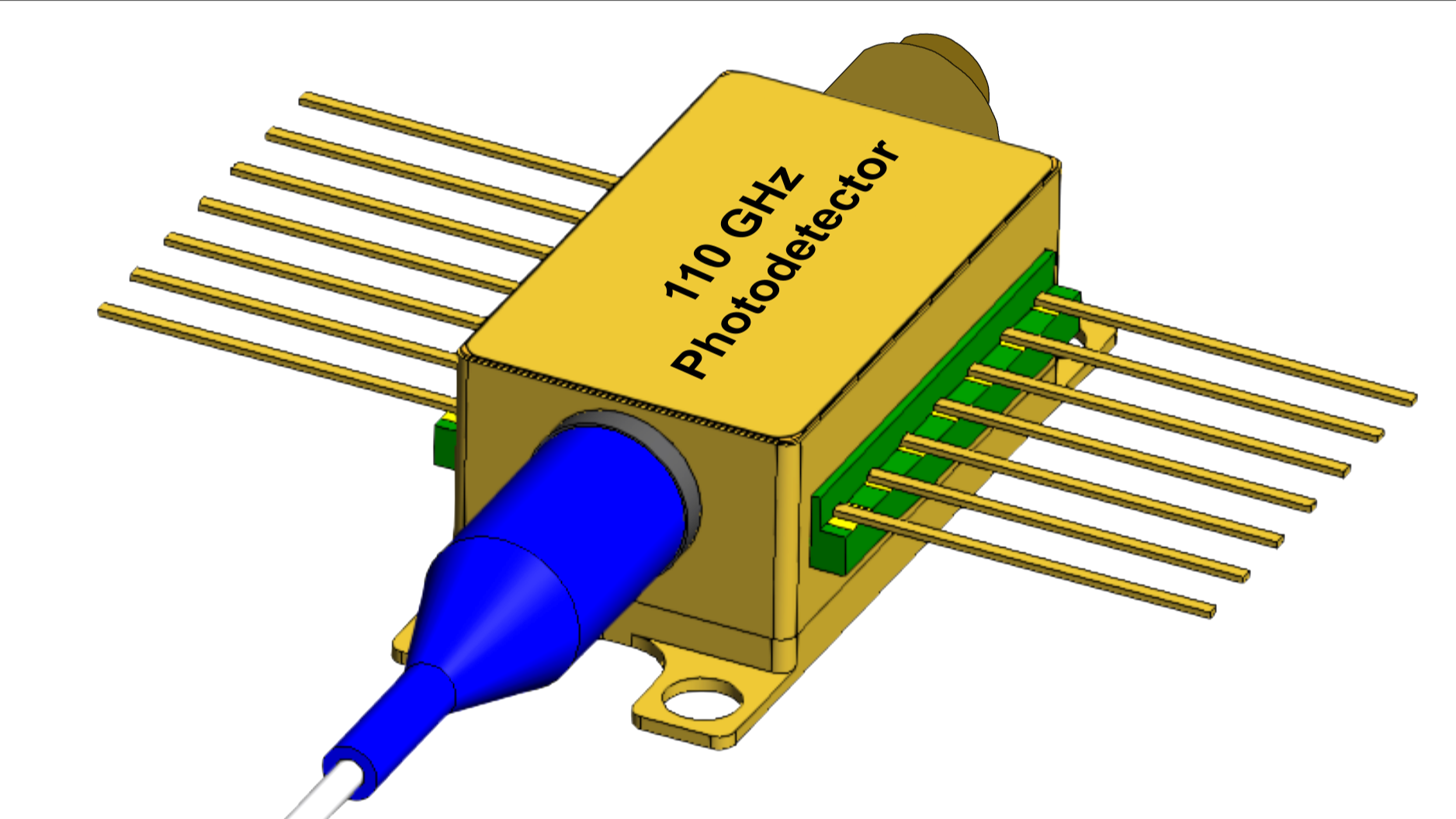 Assembled 110-GHz photodetector with Space requirements