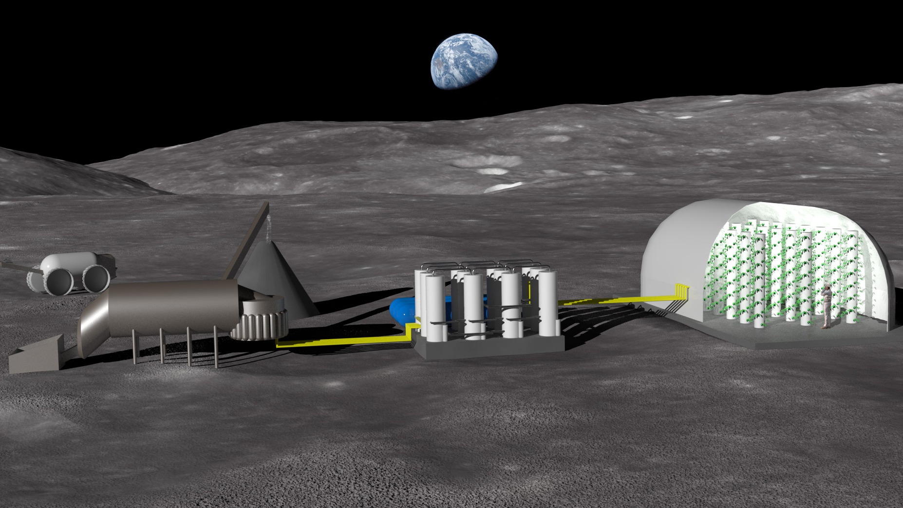 ENABLING LUNAR IN-SITU AGRICULTURE BY PRODUCING FERTILIZER FROM BENEFICIATED REGOLITH