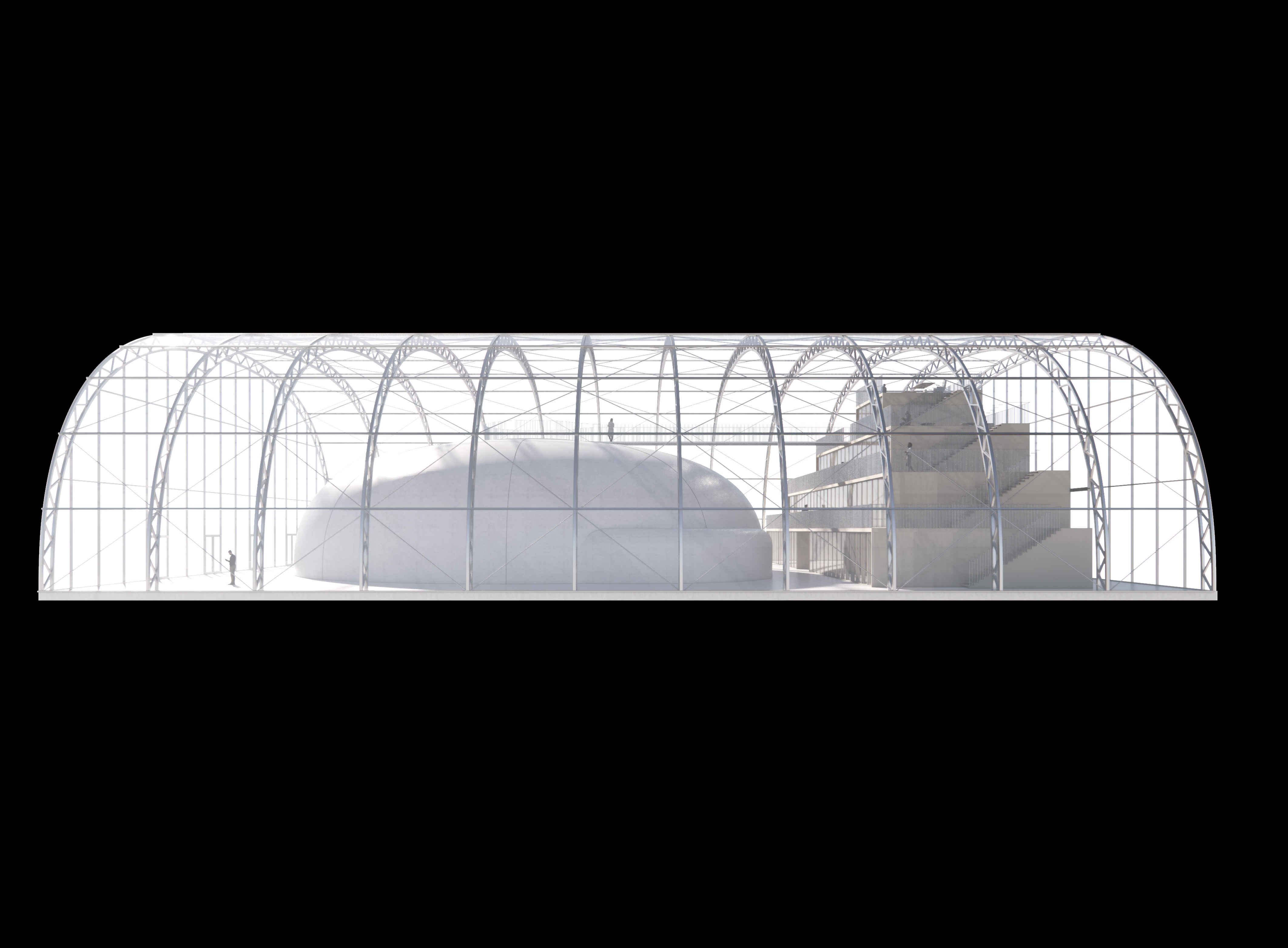 Greenhouse Hangar with Vacuum Chamber.