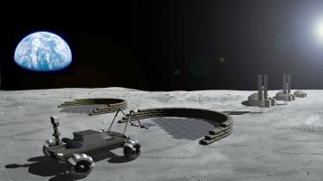 Lunar Robotic Construction with Raw Regolith