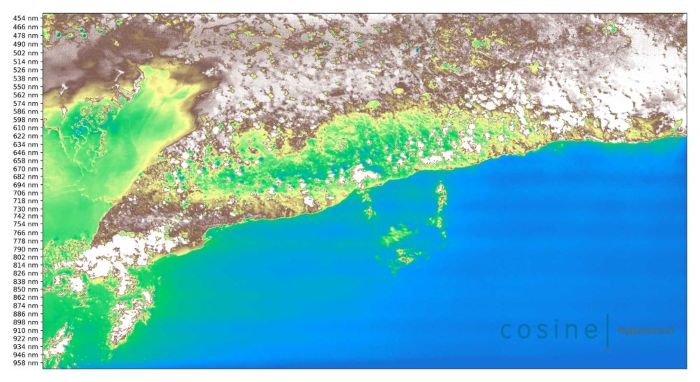 Spectral frame from HyperScout-1 acquisition over California