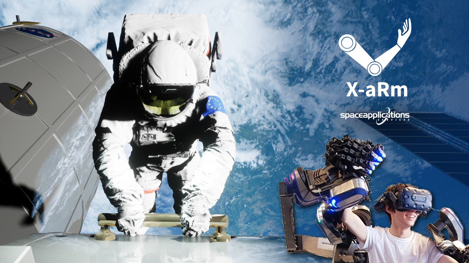 X-aRm, a Force-Feedback Device to Train Future Astronauts with eXtended Realities
