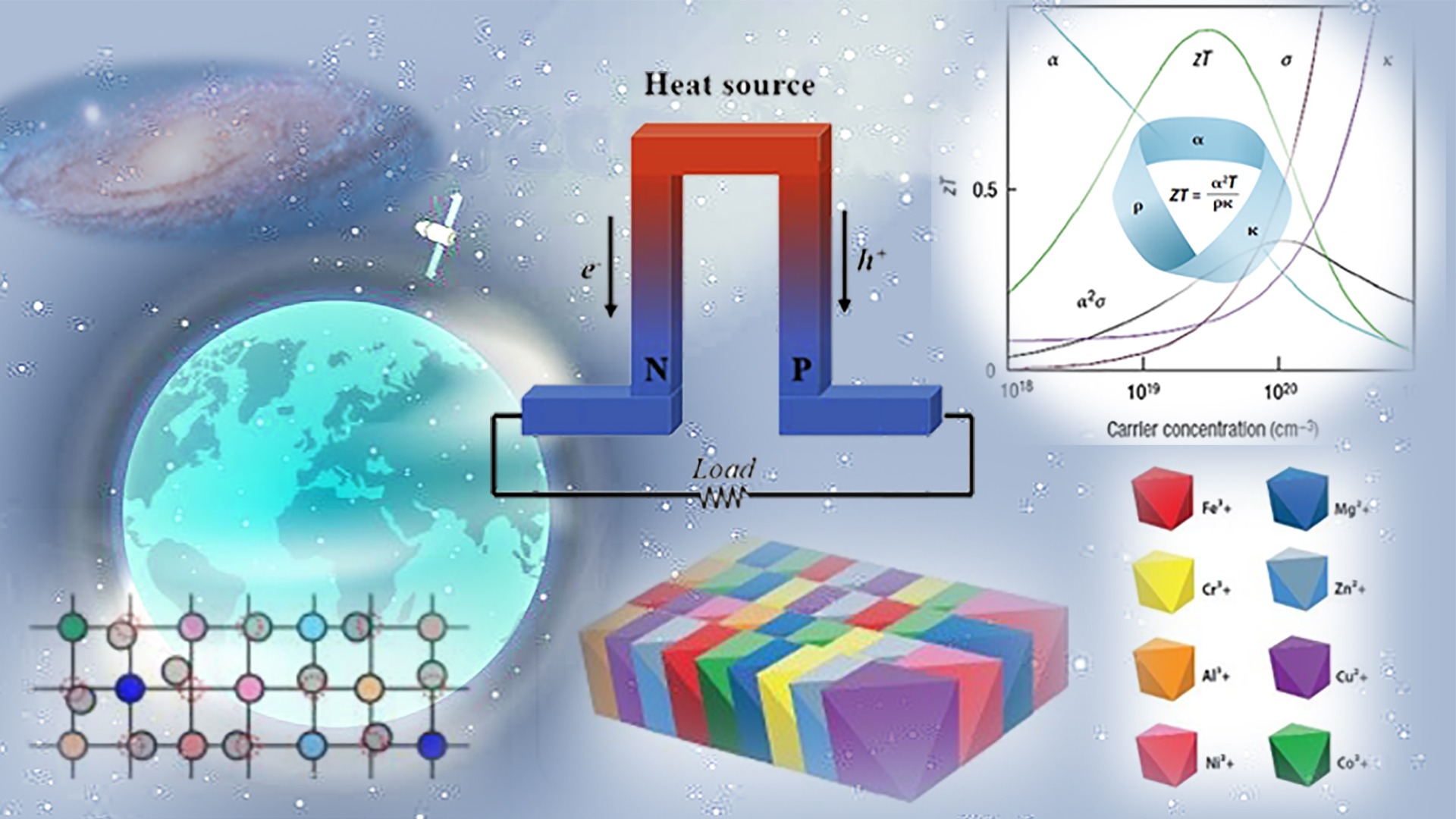 Thermoelectric high-entropy oxides for power supply in the space equipment